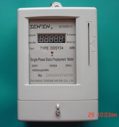 Prepayment Energy Meter LCD Single Phase Meter (DDSY34)